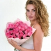 Букет из 25 розовых роз (Кения) 40 см в Тюмени