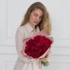 Букет из 51 красной розы (Кения) 40 см в Тюмени